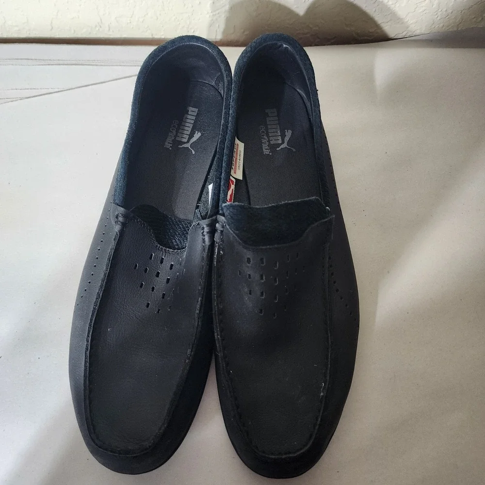 Puma Ferrari Mens Black Leather Driving Loafers Shoes US 12 050140800